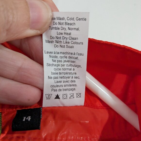 SAIL Waterproof Windbreaker Jacket Orange Red Size 14 - Picture 4 of 6